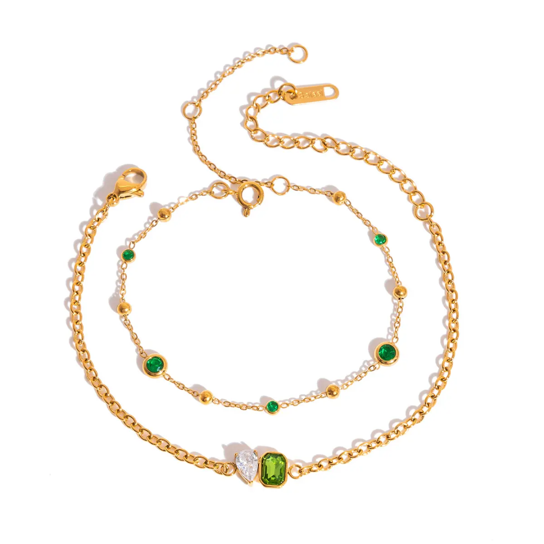 Piani Emerald Dainty Bracelet