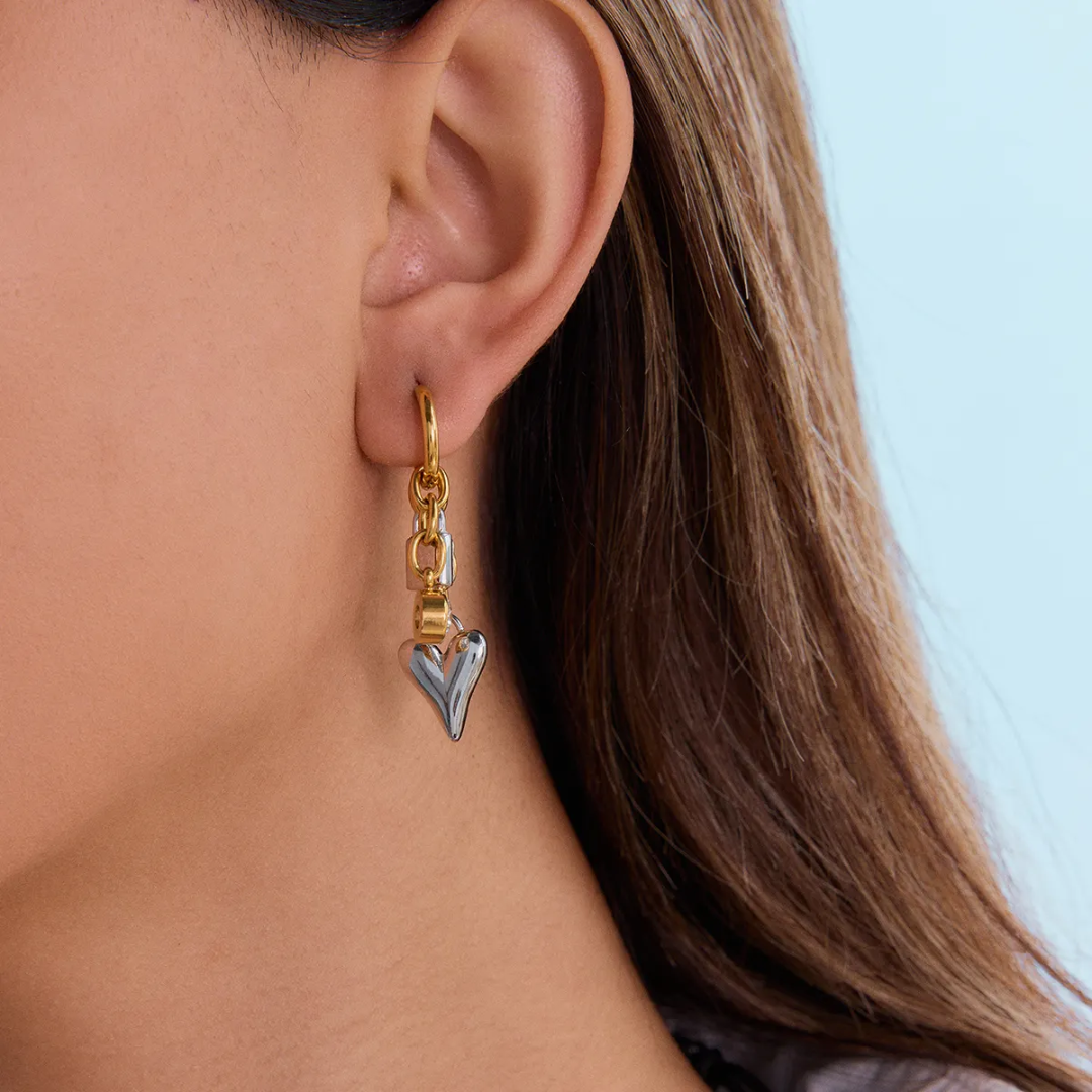 Gala Statement Dual Colour Earrings