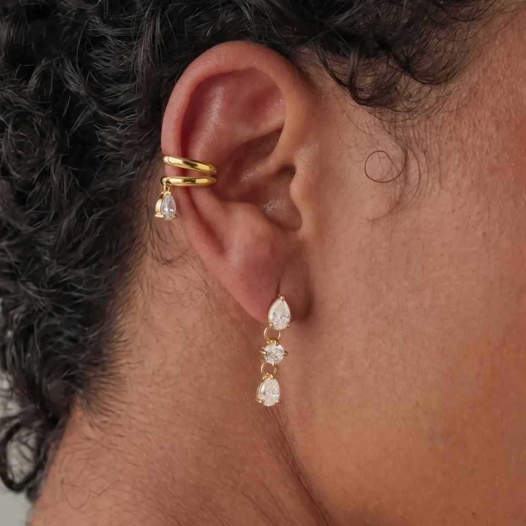 Veronica Hanging Diamond Earcuffs (SINGLE)✨