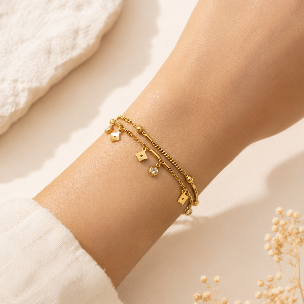 Julia Hanging Charms Bracelet