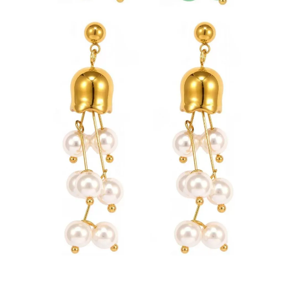 Growing  Pearl Jhumar Earrings