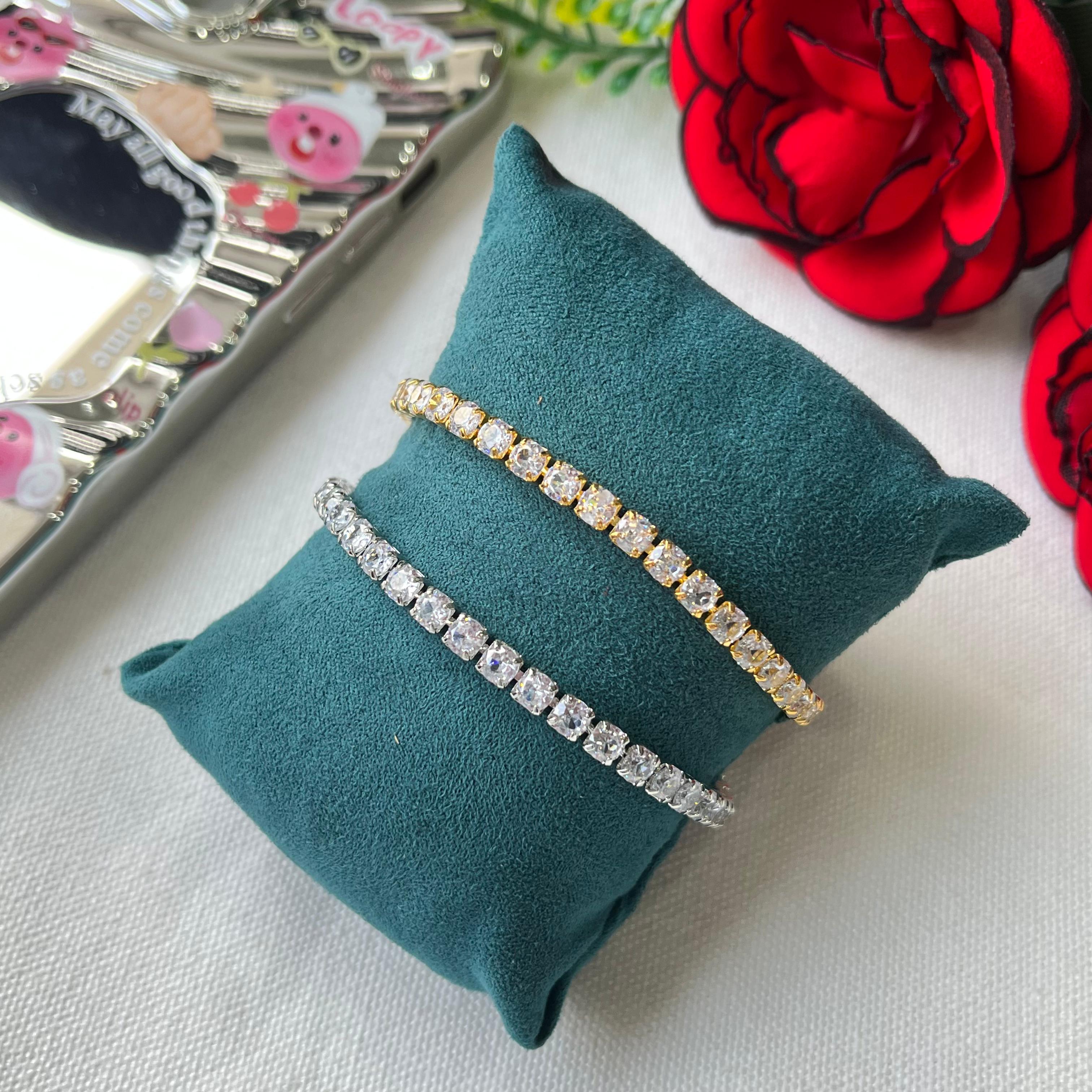 Claro Square Tennis Bracelets