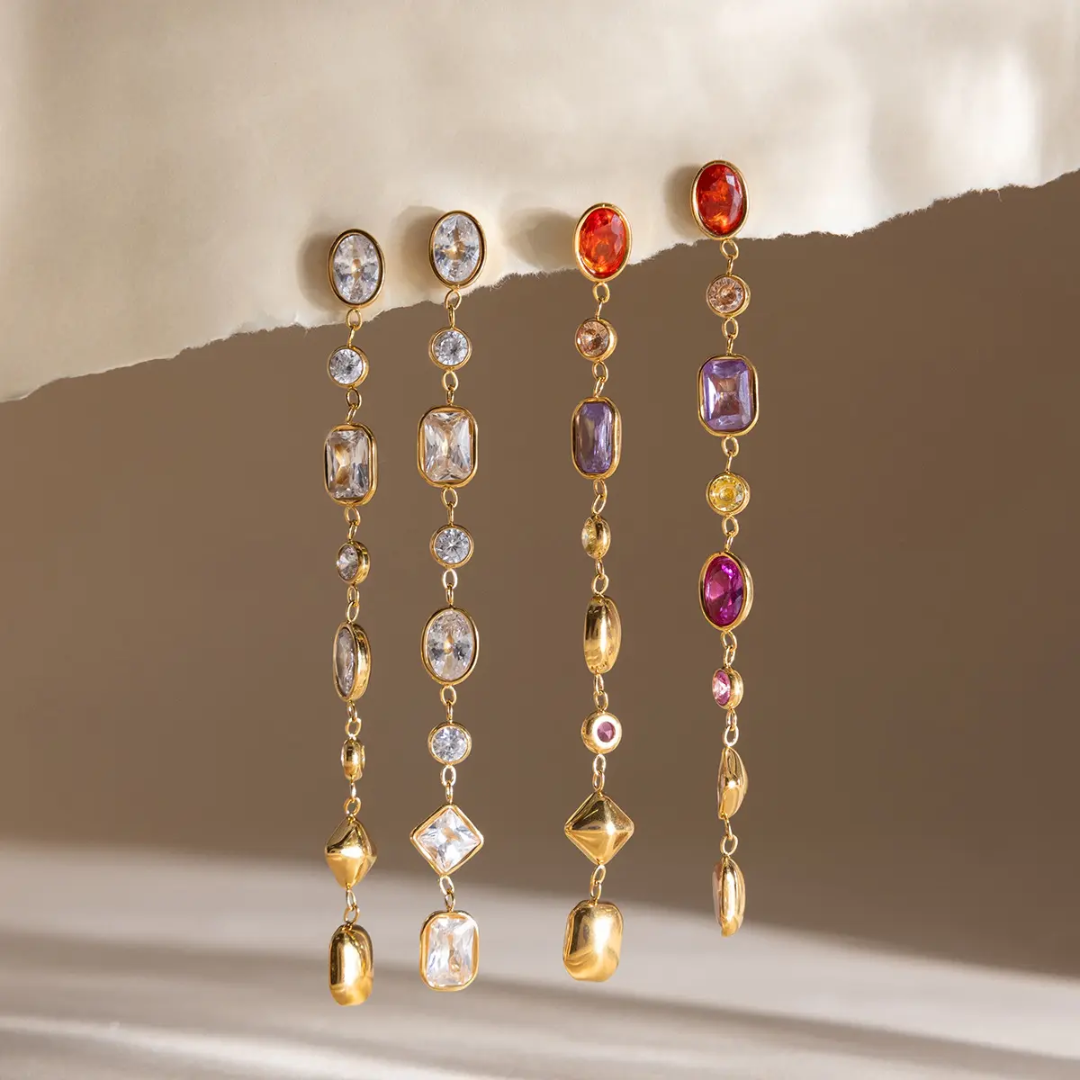 Cascade Multicolour Long Earrings✨