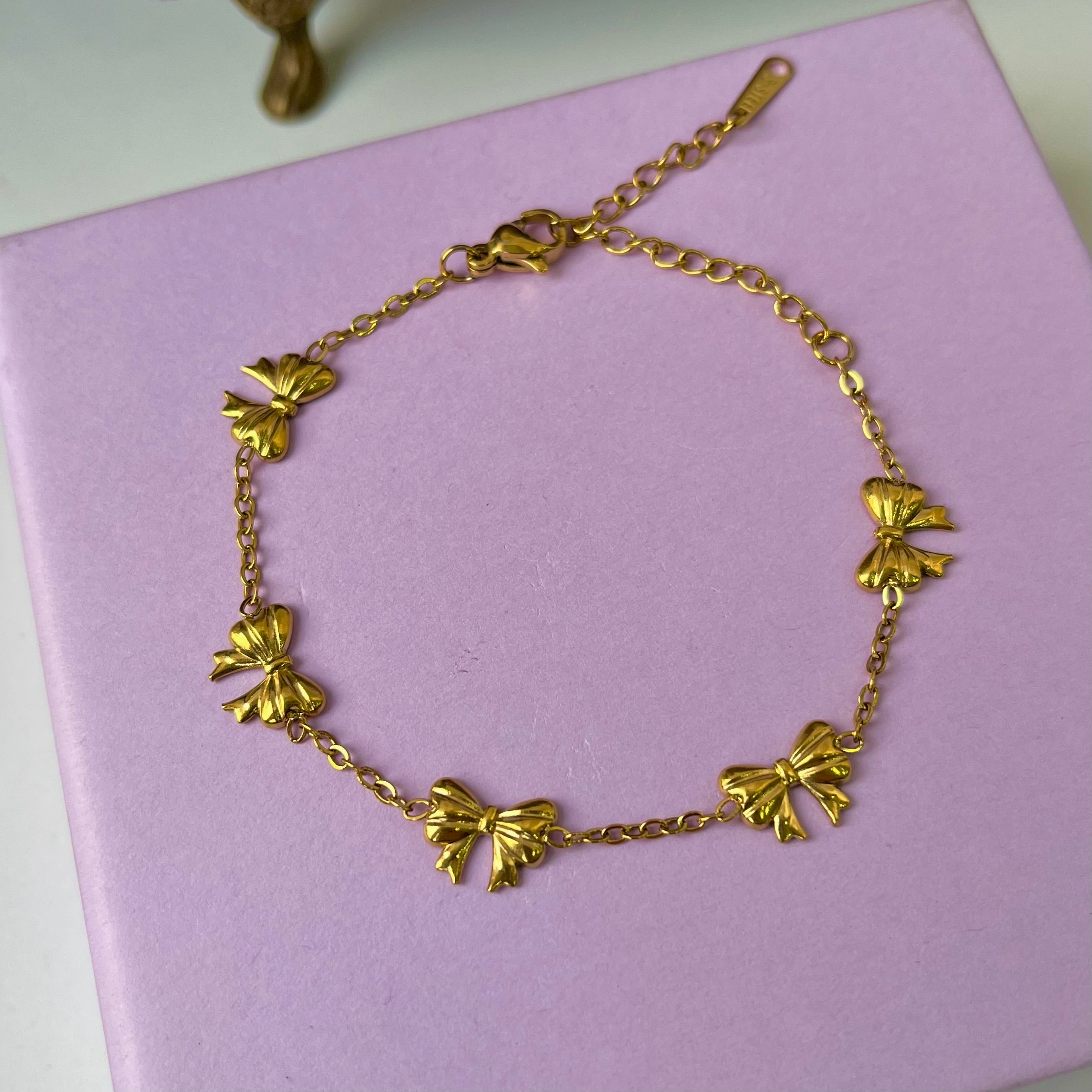 Pookie Bow Gold Bracelet