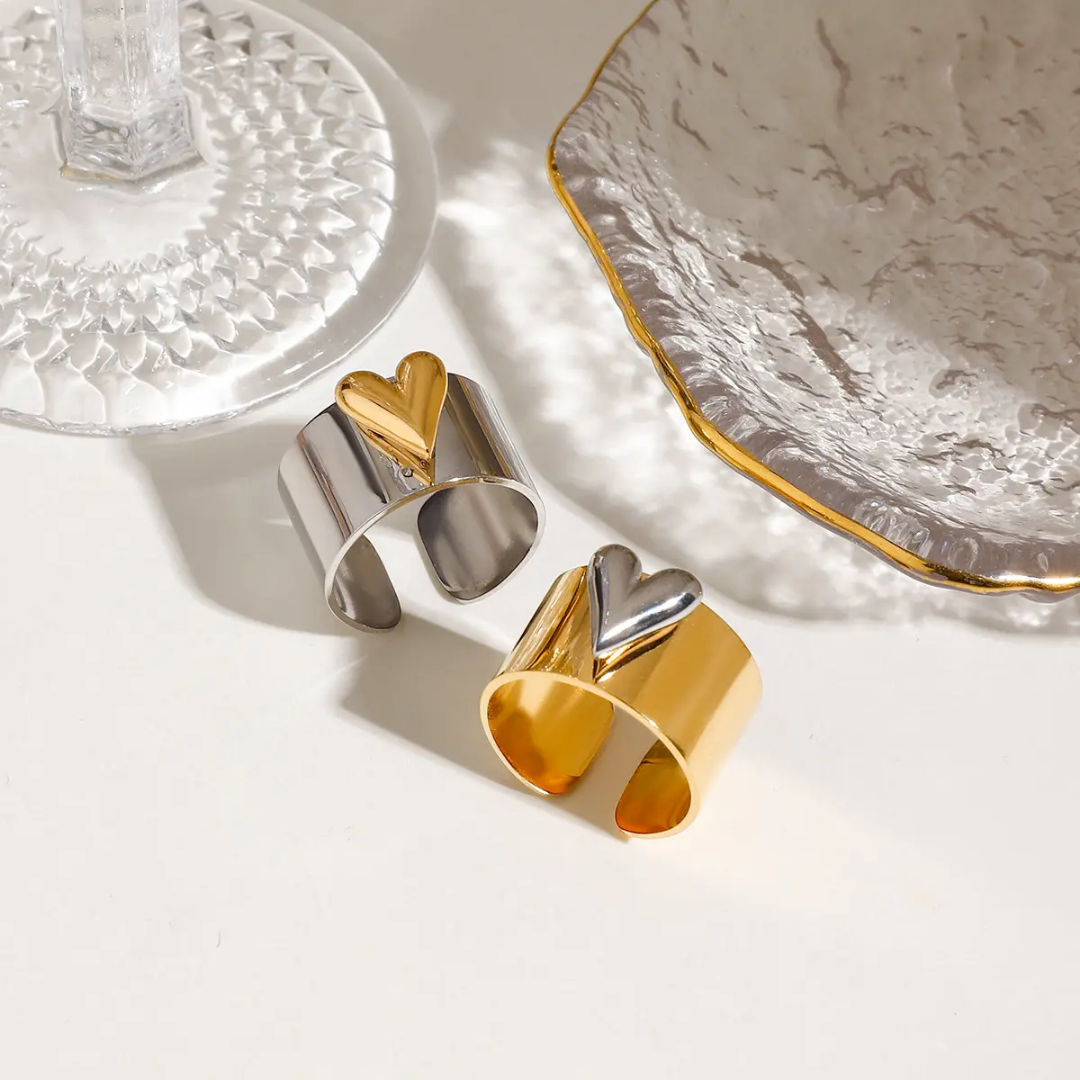 Aula Heart Bold Rings