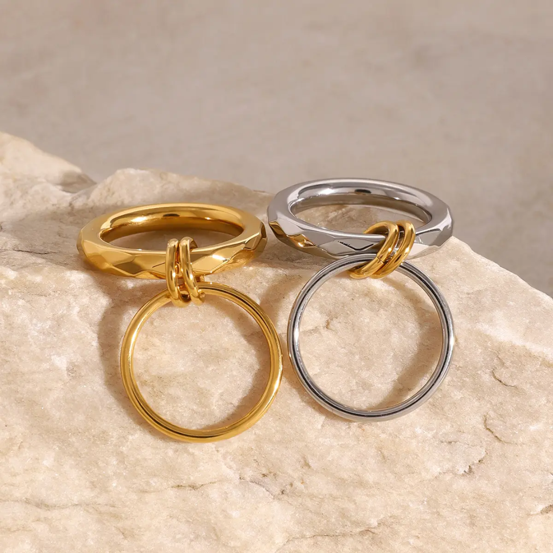 Karla Stackable Dual Silver Ring