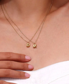 Bubble Mini Initial Letter Necklaces