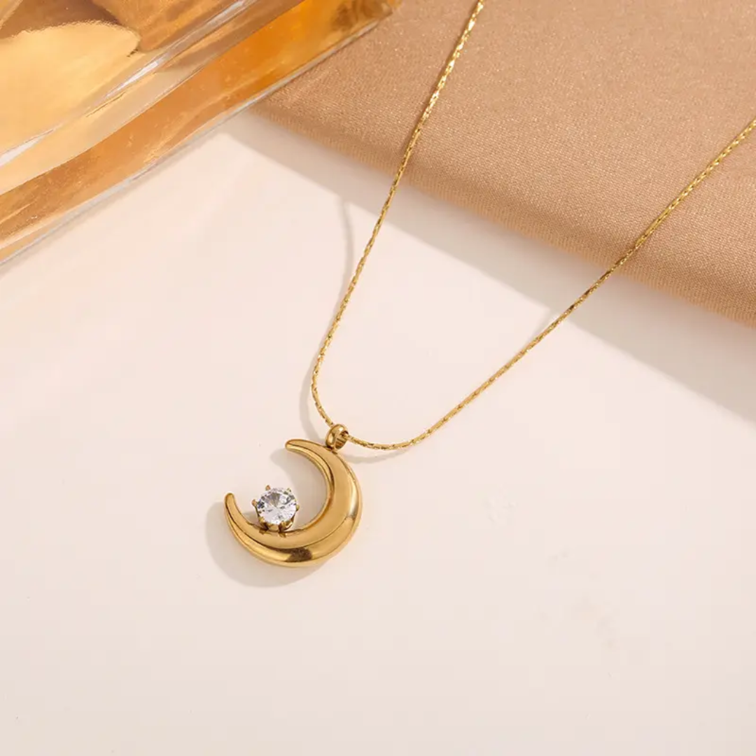 Ura Moon Diamond Necklace