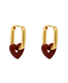 Chrimsi Red Colour Heart Earrings✨