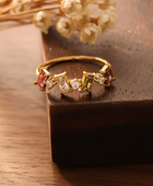 Honey Glow Multicolour Gold Ring