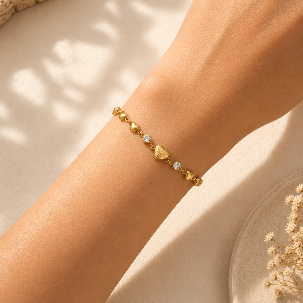 Merina Heart Linked Bracelet