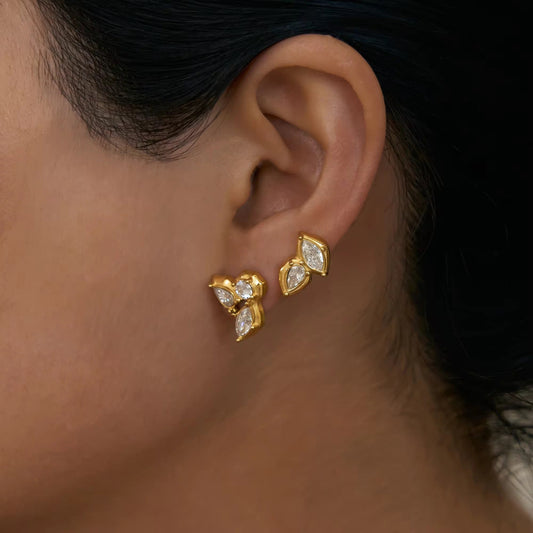 Lacia Trileaf Diamond Earrings