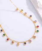Drop Round Diamond Necklaces