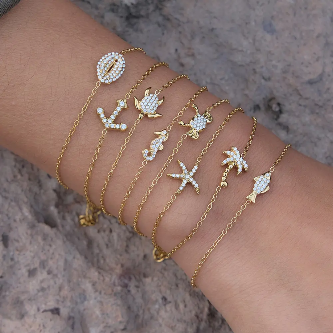 Olivia Palm Tree Dainty Bracelet