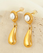 Crusli Pearl Hanging Earrings