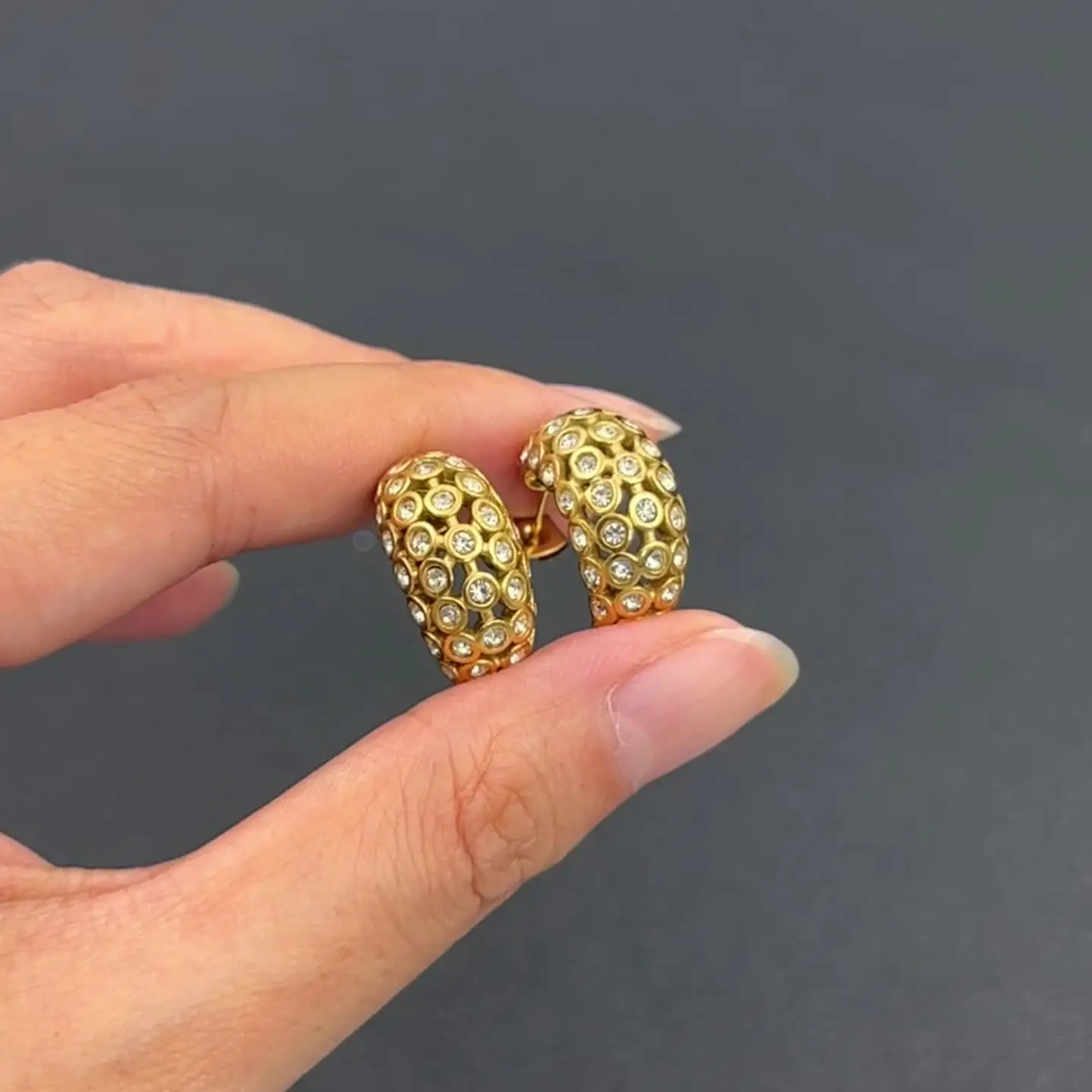 Ellavi Moon Diamond Earrings