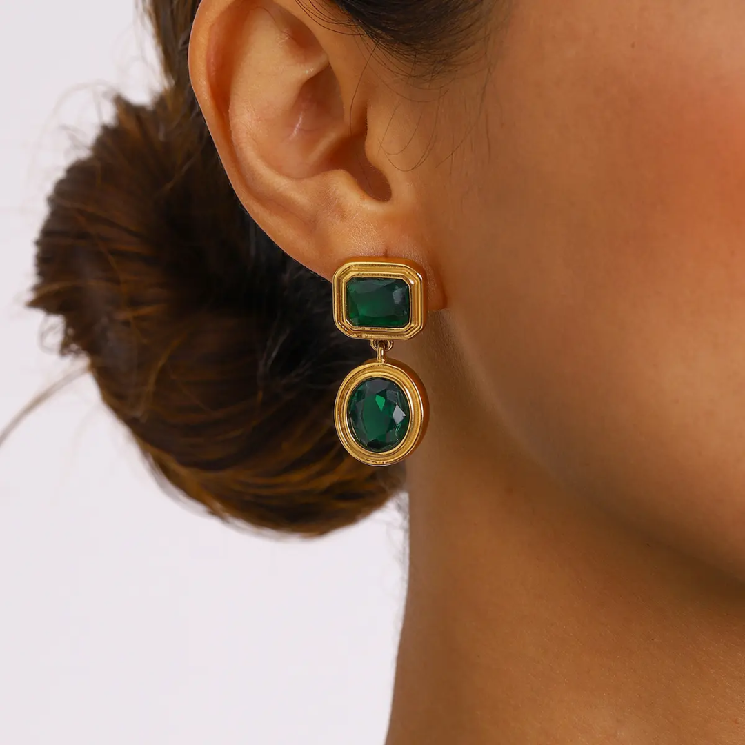 Riwana Statement Stone Earrings✨