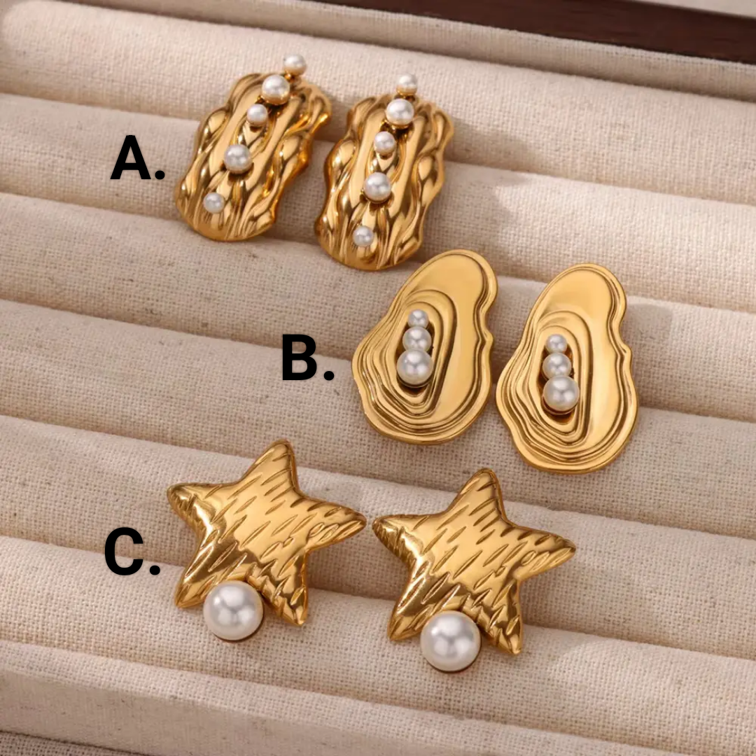 Sunshine Pearl Statement Earrings