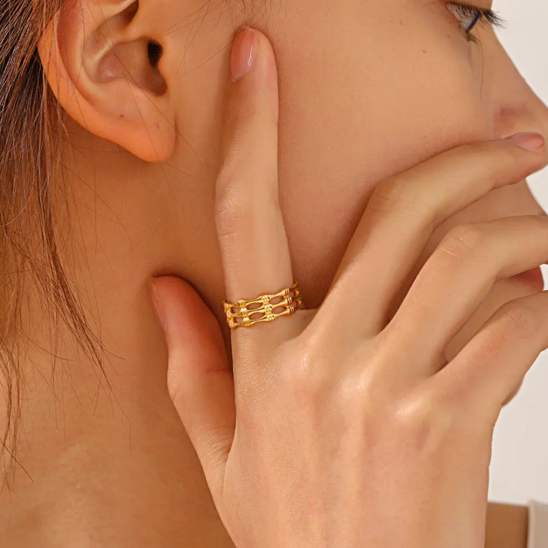 Lavish Layered Gold Ring