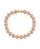 Rapunzella Baby Pink Clover Tennis Bracelet