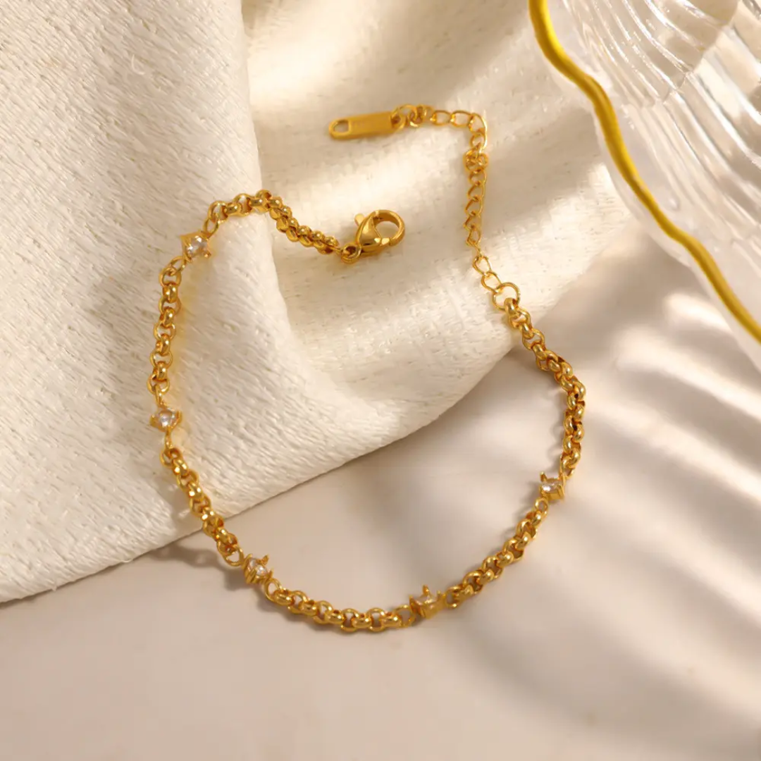 Starlink Diamond Gold Bracelet