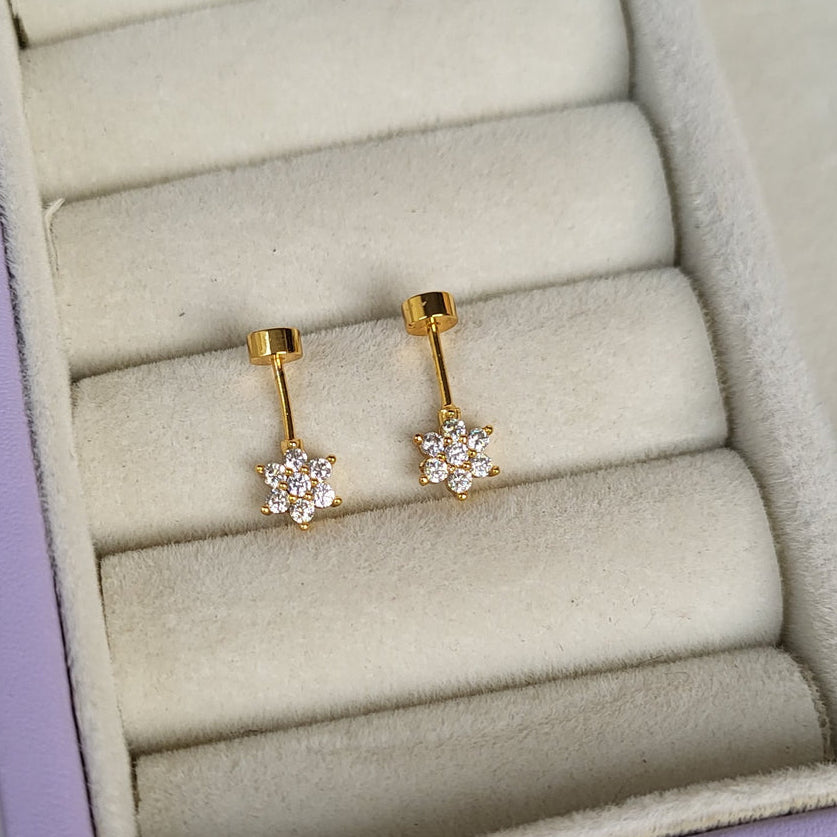 Flower Helix Ball Back Studs