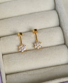 Flower Helix Ball Back Studs