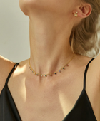 Drop Round Diamond Necklaces