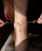 Olivia Butterfly Gold Anklet