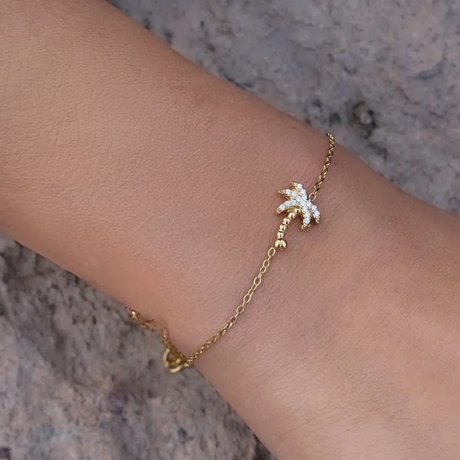 Olivia Palm Tree Dainty Bracelet