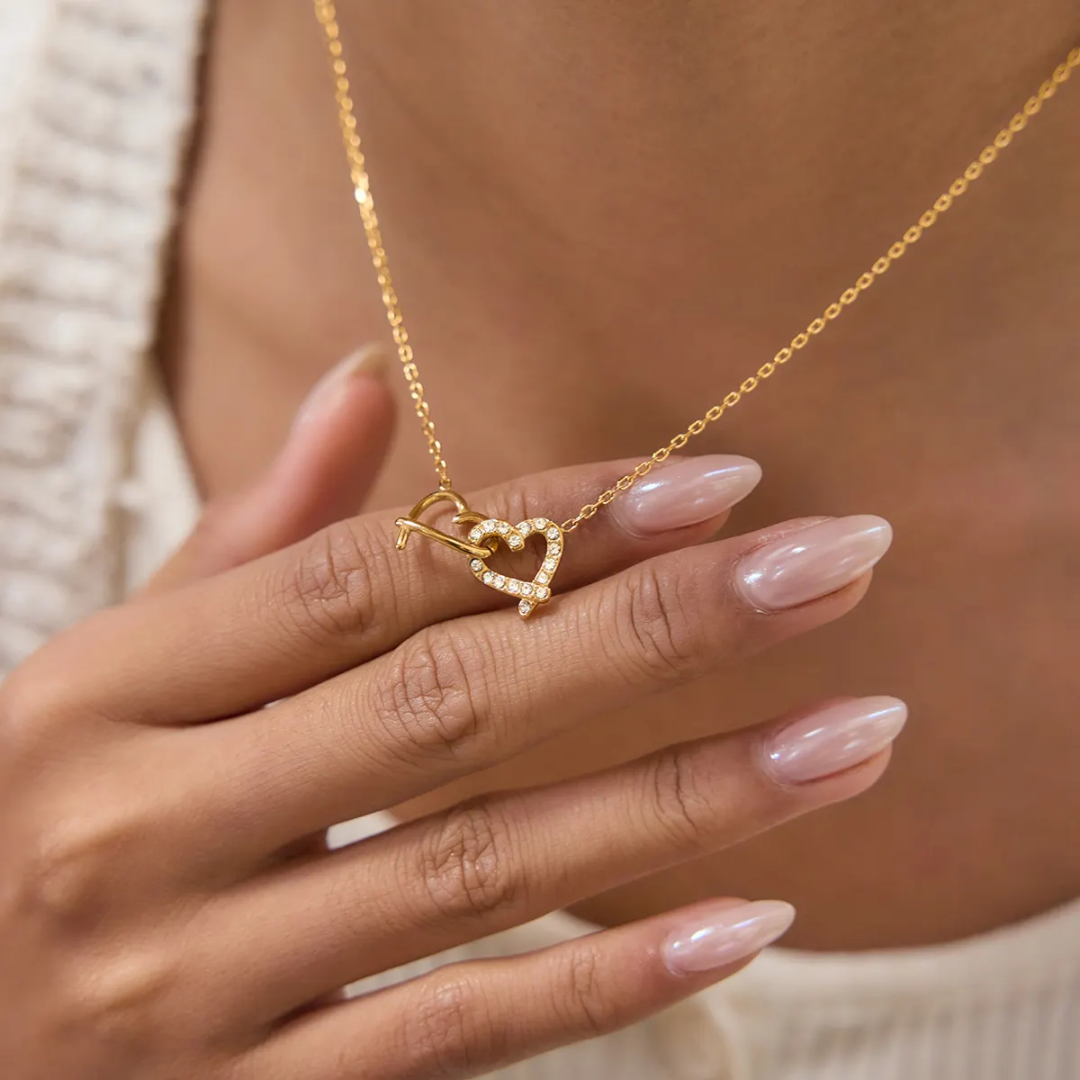 Heart to Heart Diamond Necklace