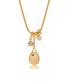 Tennis Racket Charms Sporty Necklace