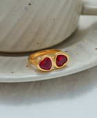 Blush love Red Hearts Ring