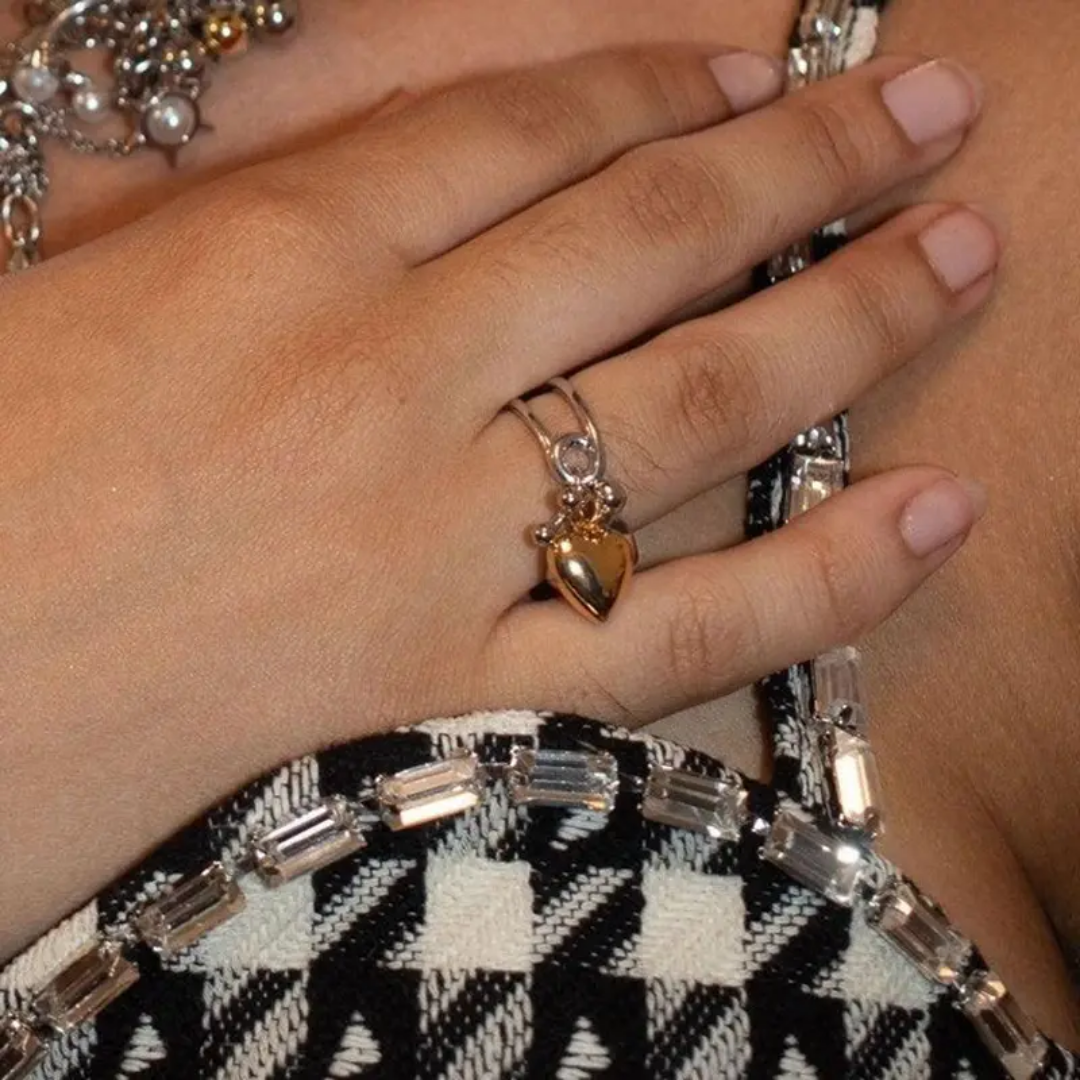 Hanging Heart Beautiful Ring
