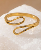 Cuvi Curve Gold Ring