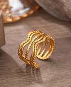 Kashi Wave Gold Ring