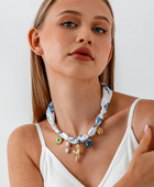 Bohemian Style Fabric Charm Necklace
