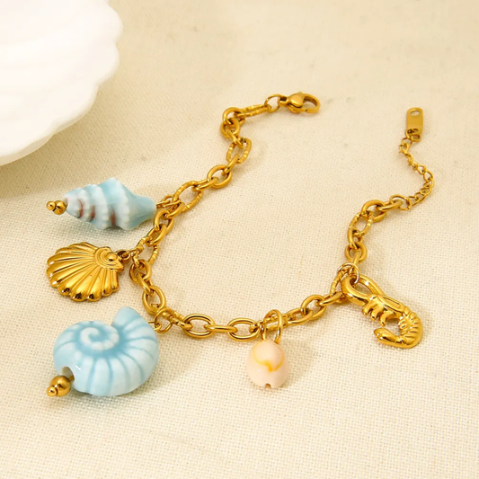 Candy Colours Shell Charm Bracelets