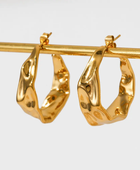 Crushed Statement Gold Hoops