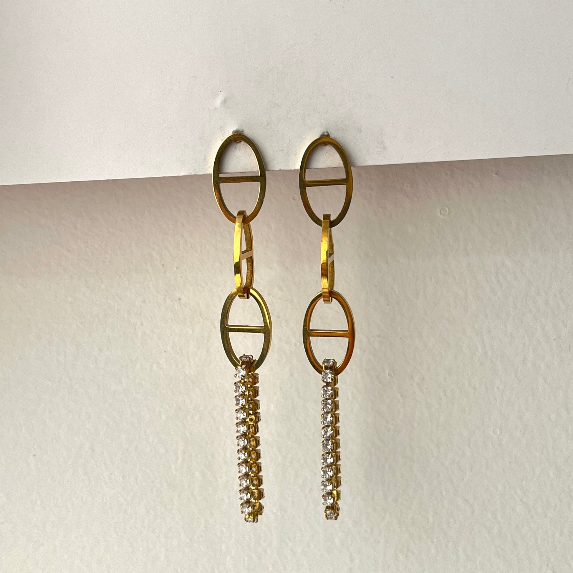 Jesica Long Statement Earrings