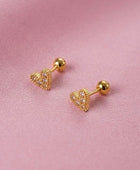 Love Heart Ball Back Studs