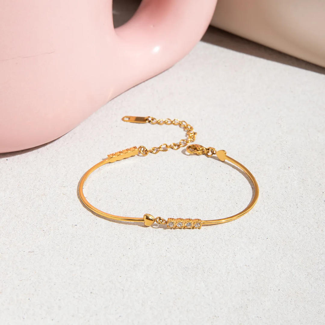 Sarah Little Heart Gold Bracelet