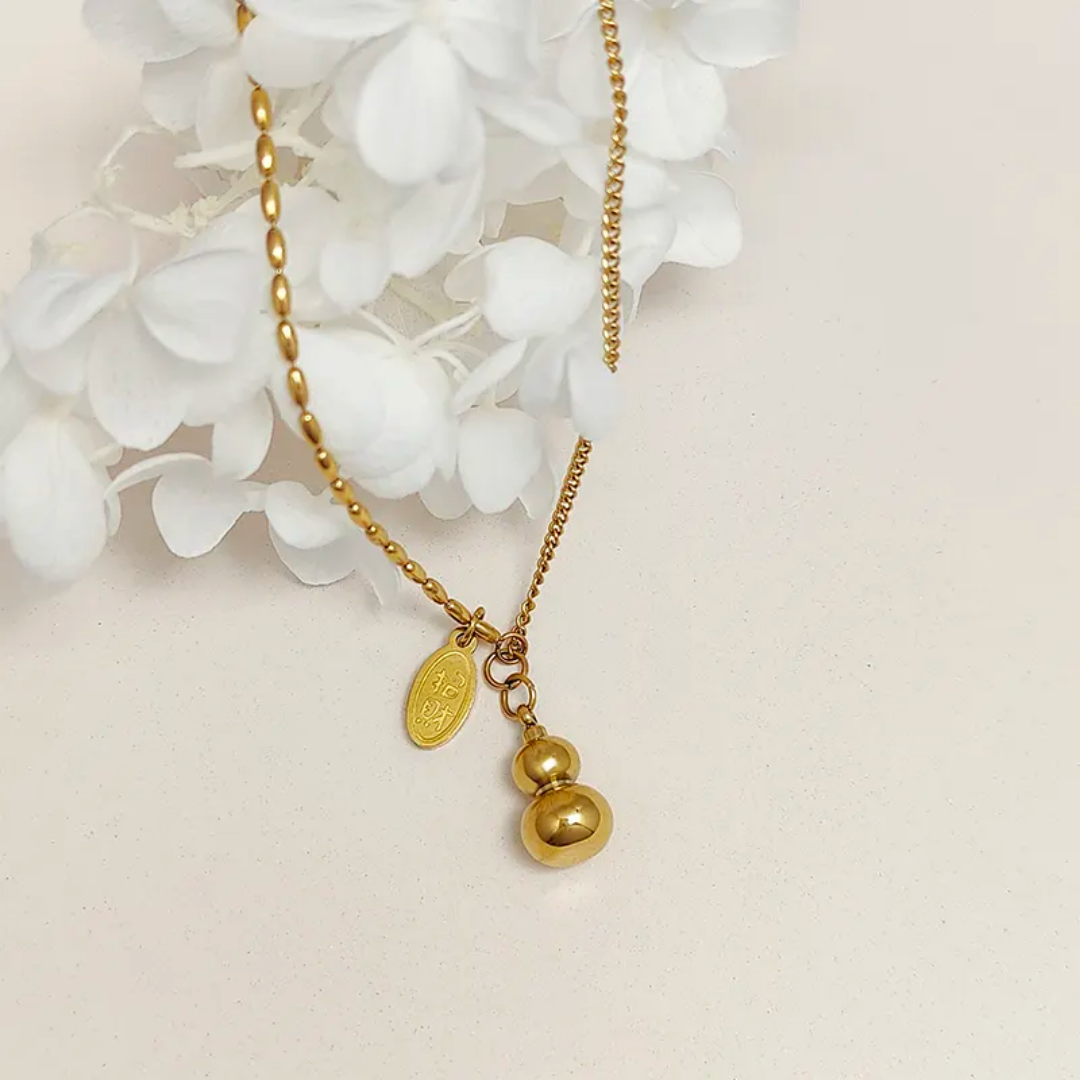 Wish Bottle Gold Necklace✨