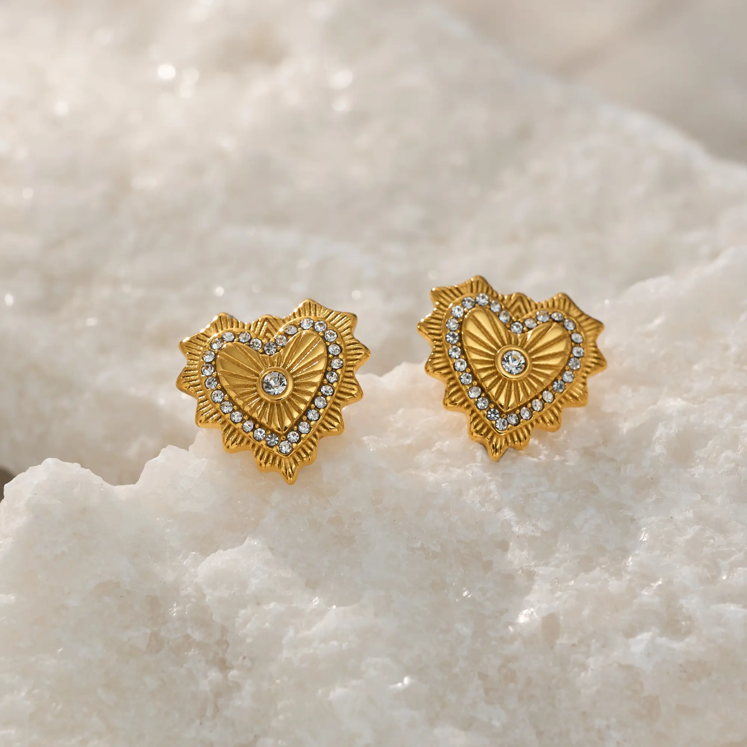 Pitusa Heart Diamond Earrings