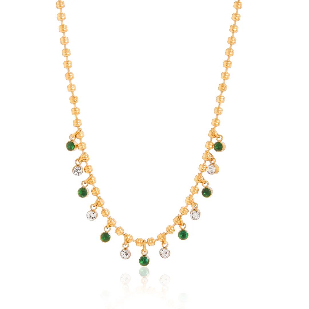 Baelish Green Emerald Charms Necklace