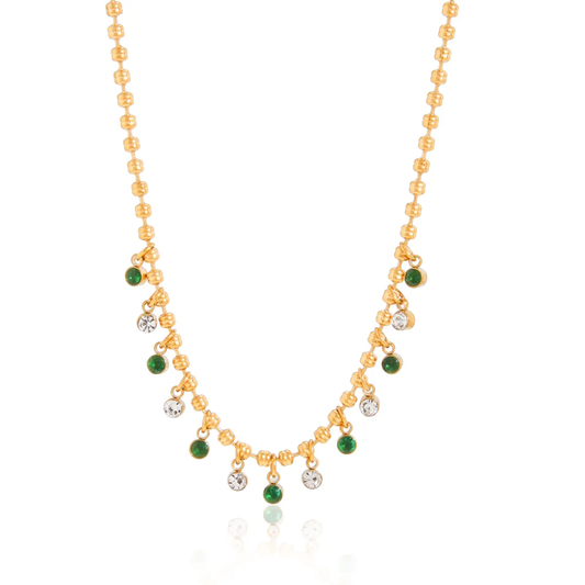 Baelish Green Emerald Charms Necklace