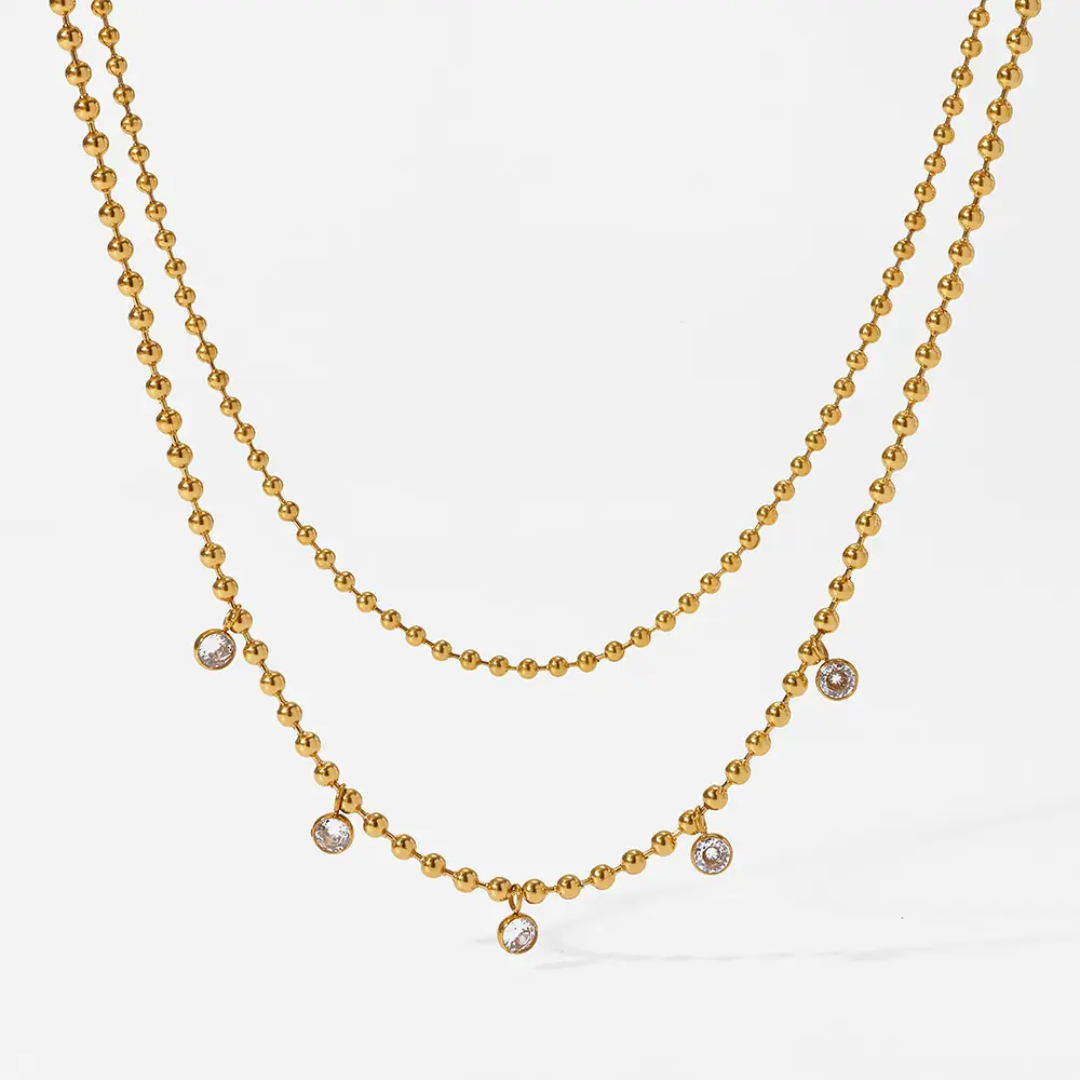 Mahira Layered Drop Necklace