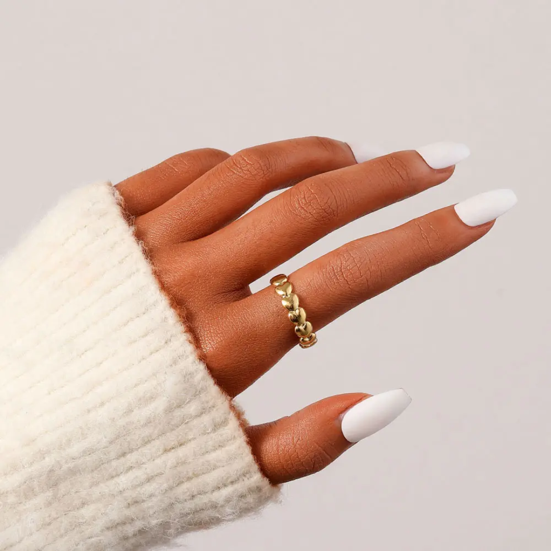 Julie Heart Gold Ring