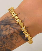 Visi Flowers Gold Cuff