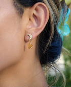 Moon Stary Asymmetrical Earrings